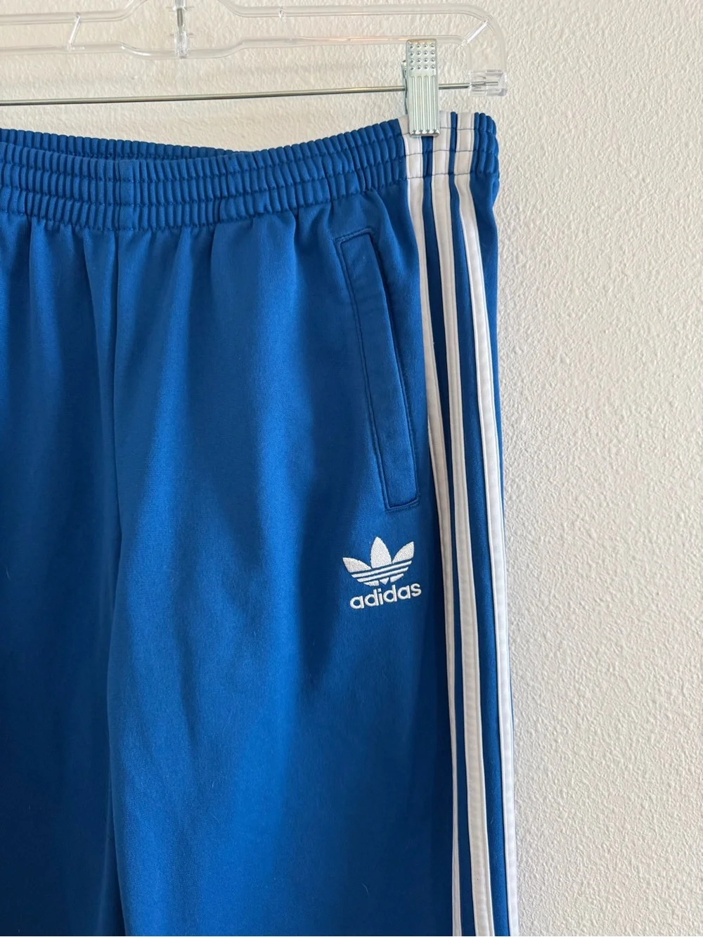Adidas Originals 3-Stripe Cuffed Track Pants - Blue - Size KIDS Large
